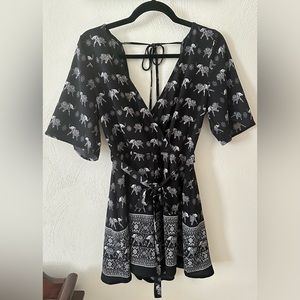 Elephant-Print Romper